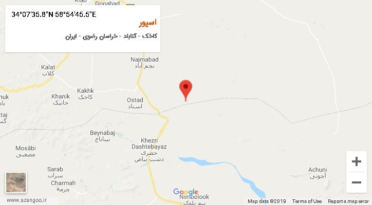 روستای اسپور بر روی نقشه