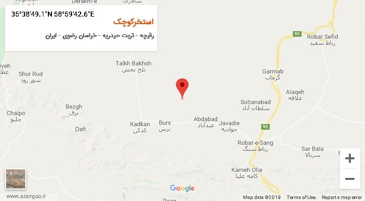 روستای استخرکوچک بر روی نقشه