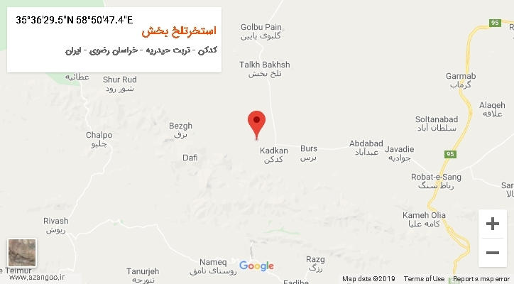 روستای استخرتلخ بخش بر روی نقشه