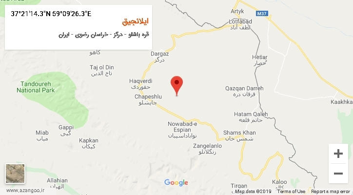 روستای ایلانجیق بر روی نقشه
