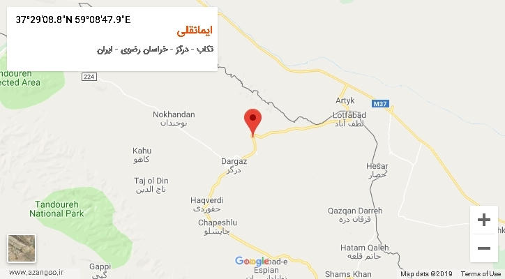 روستای ایمانقلی بر روی نقشه