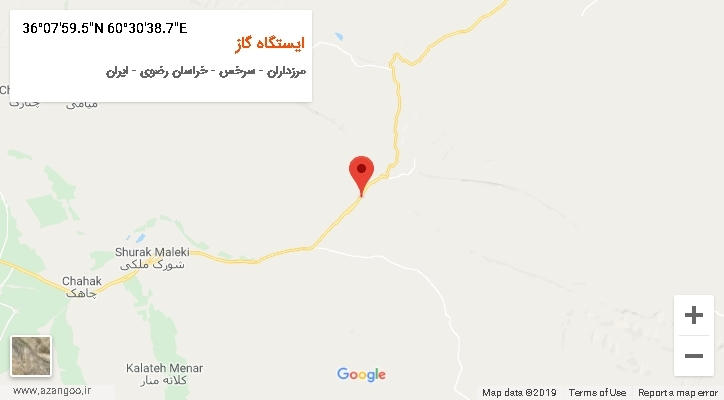 روستای ایستگاه گاز بر روی نقشه