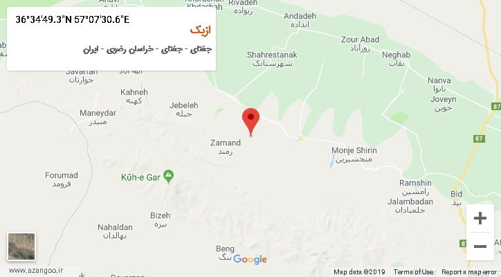 روستای ازبک بر روی نقشه