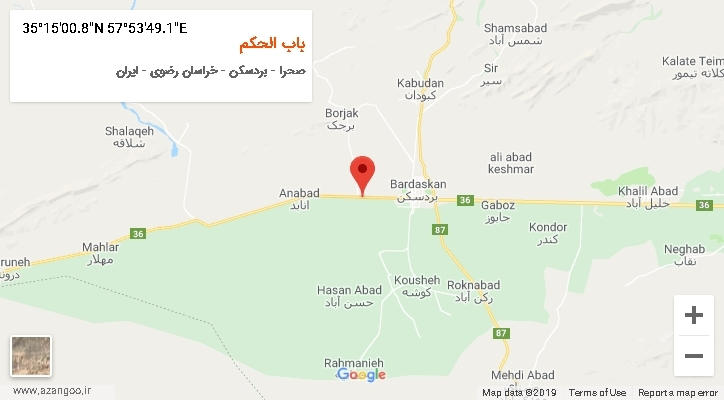روستای باب الحکم بر روی نقشه