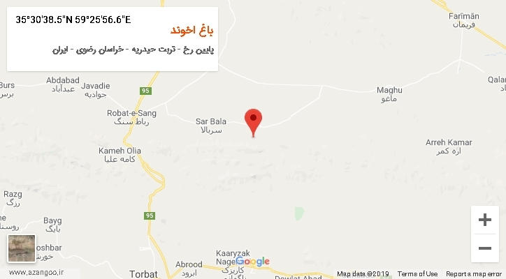 روستای باغ اخوند بر روی نقشه