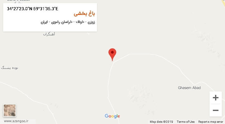 روستای باغ بخشی بر روی نقشه