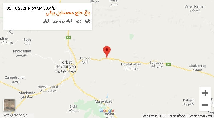 روستای باغ حاج محمدایل بیگی بر روی نقشه