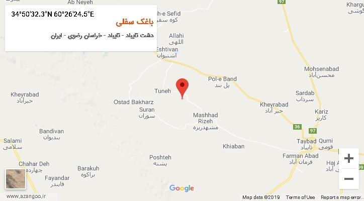 روستای باغک سفلی بر روی نقشه