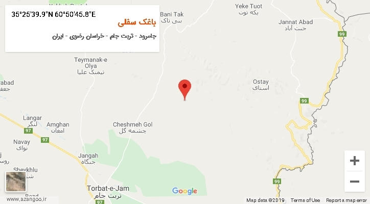 روستای باغک سفلی بر روی نقشه