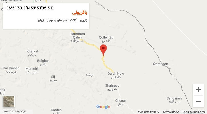 روستای باقریولی بر روی نقشه