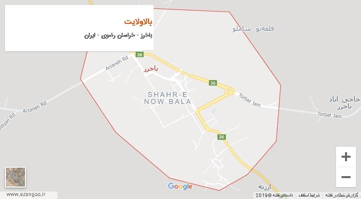 دهستان بالاولایت بر روی نقشه