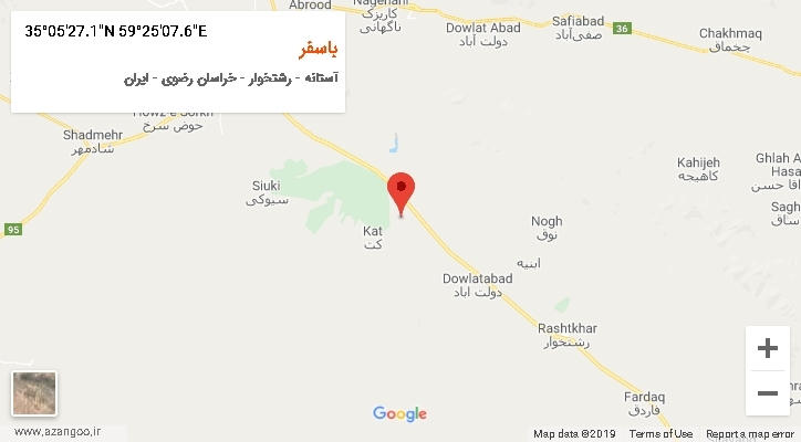 روستای باسفر بر روی نقشه