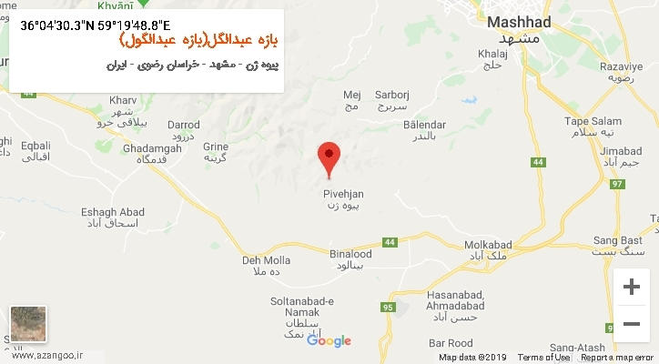 روستای بازه عبدالگل(بازه عبدالگول) بر روی نقشه