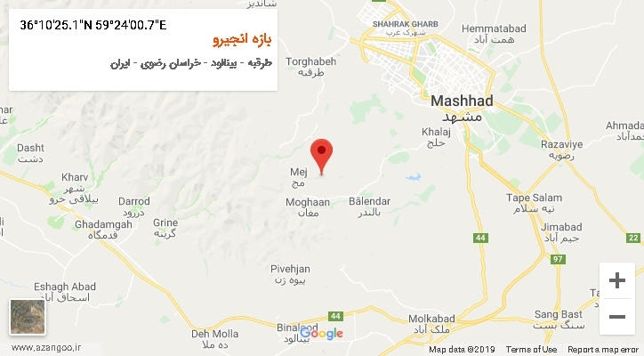 روستای بازه انجیرو بر روی نقشه