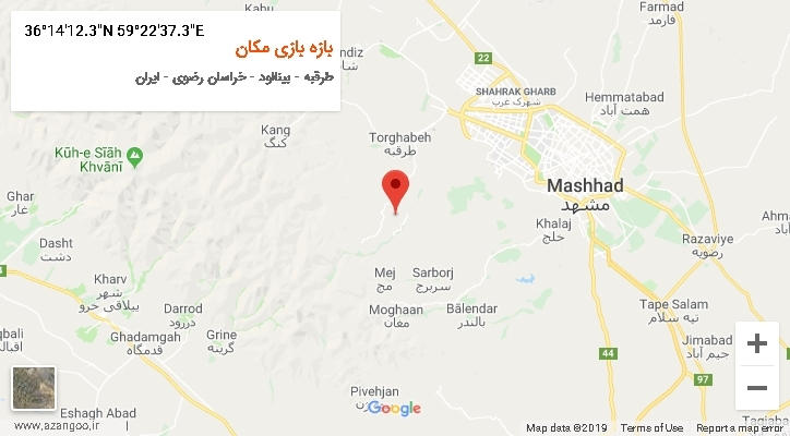 روستای بازه بازی مکان بر روی نقشه