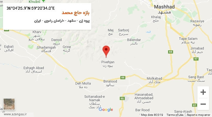 روستای بازه حاج محمد بر روی نقشه