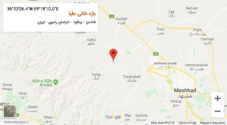 روستای بازه خانی علیا بر روی نقشه