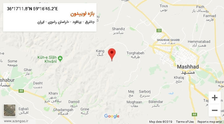 روستای بازه لوییدون بر روی نقشه