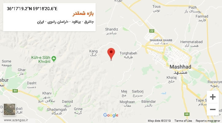 روستای بازه شمقدر بر روی نقشه