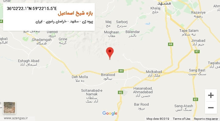 روستای بازه شیخ اسماعیل بر روی نقشه