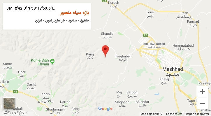 روستای بازه سیاه منصور بر روی نقشه