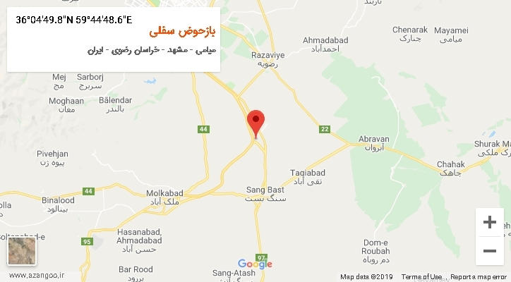 روستای بازحوض سفلی بر روی نقشه