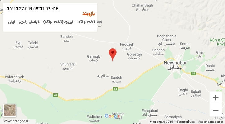 روستای بازوبند بر روی نقشه