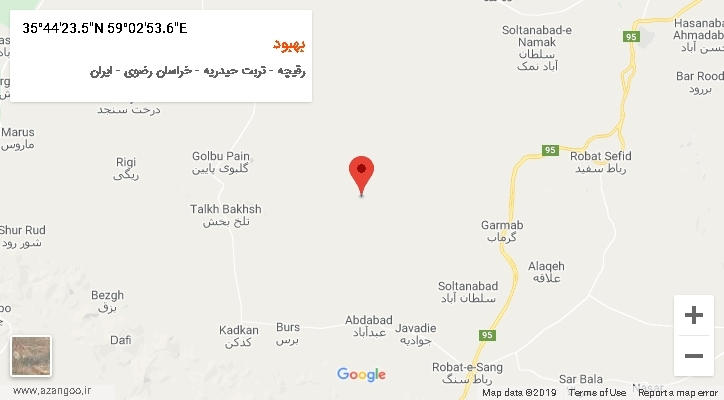 روستای بهبود بر روی نقشه