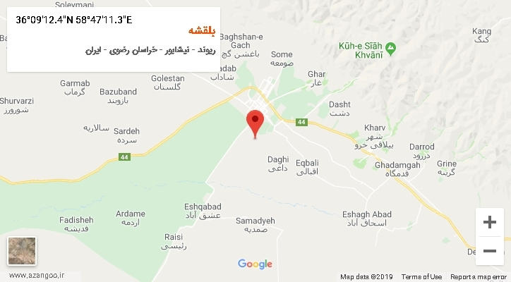 روستای بلقشه بر روی نقشه