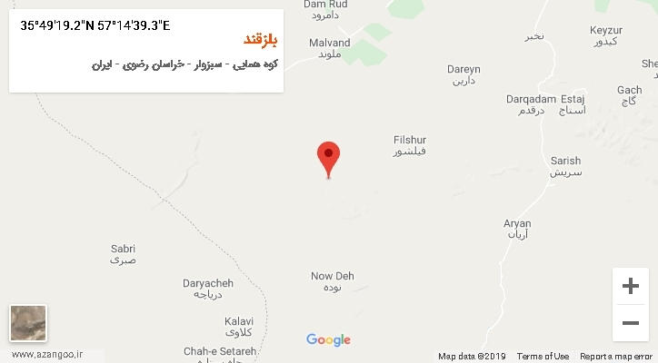 روستای بلزقند بر روی نقشه