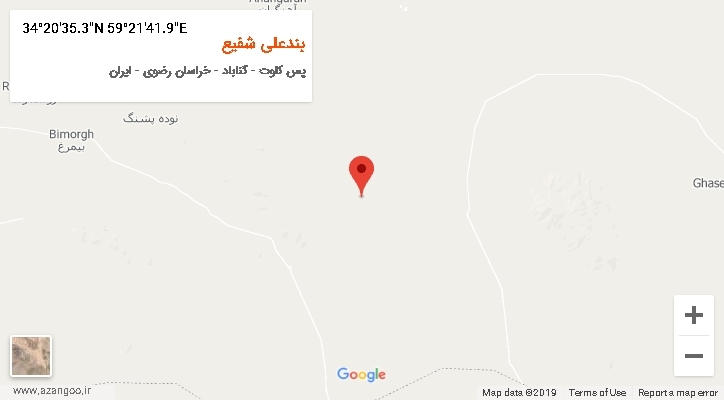 روستای بندعلی شفیع بر روی نقشه