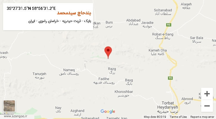 روستای بندحاج سیدمحمد بر روی نقشه