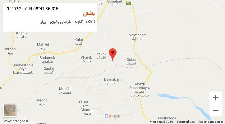 روستای بنفش بر روی نقشه