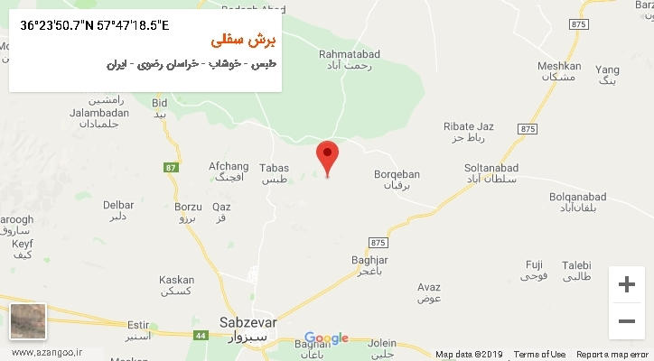 روستای برش سفلی بر روی نقشه