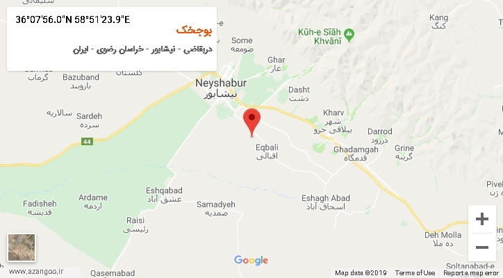 روستای بوجخک بر روی نقشه