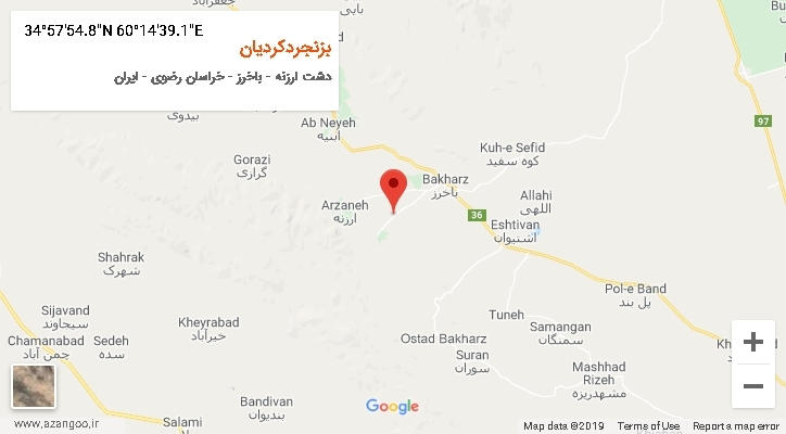 روستای بزنجردکردیان بر روی نقشه