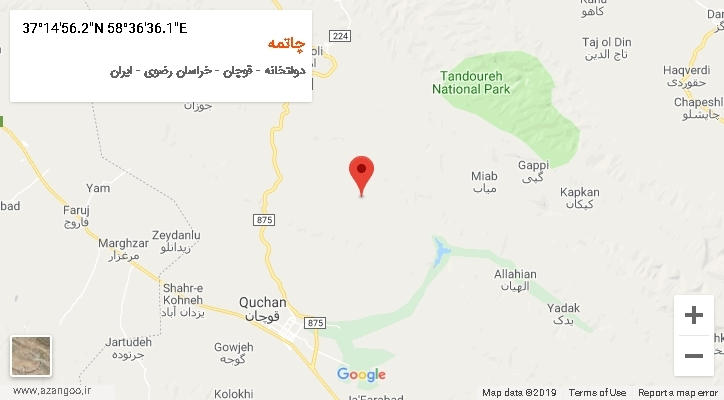 روستای چاتمه بر روی نقشه