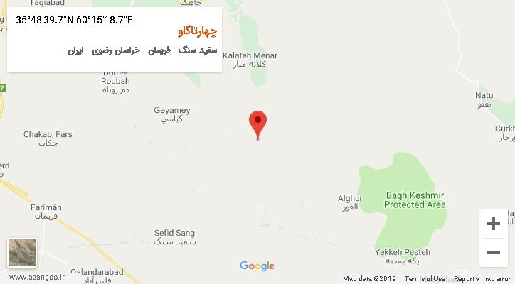 روستای چهارتاگاو بر روی نقشه