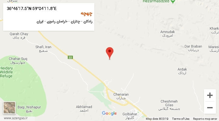 روستای چهچه بر روی نقشه