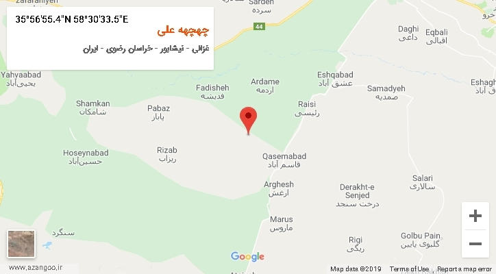 روستای چهچهه علی بر روی نقشه