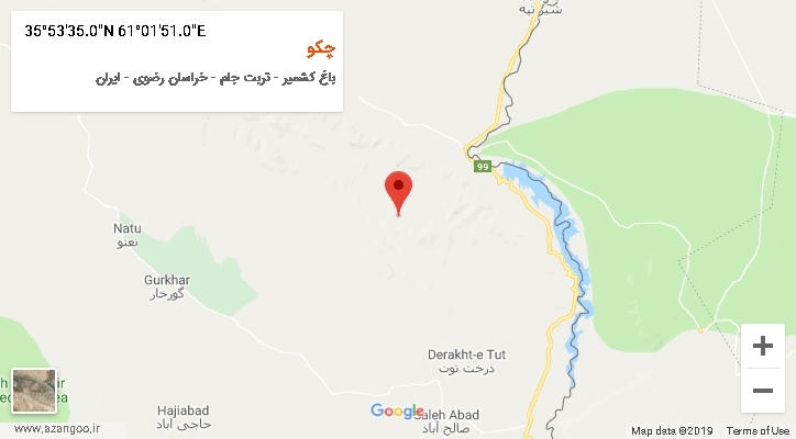 روستای چکو بر روی نقشه