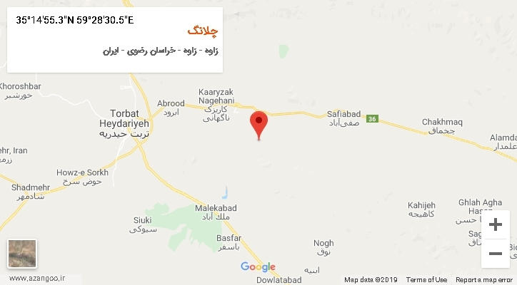 روستای چلانگ بر روی نقشه