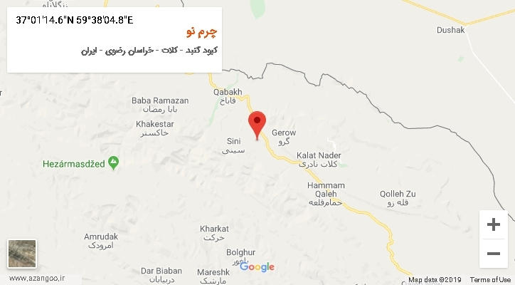 روستای چرم نو بر روی نقشه
