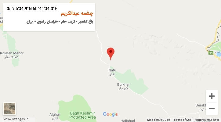 روستای چشمه عبدالکریم بر روی نقشه