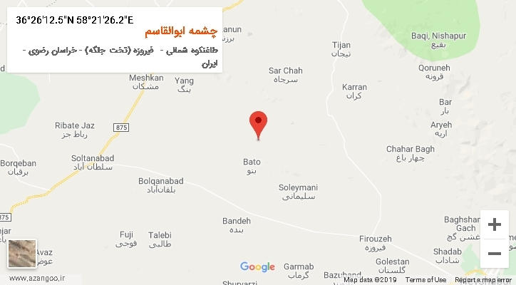 روستای چشمه ابوالقاسم بر روی نقشه