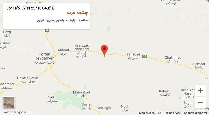 روستای چشمه عرب بر روی نقشه