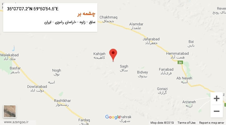 روستای چشمه بر بر روی نقشه