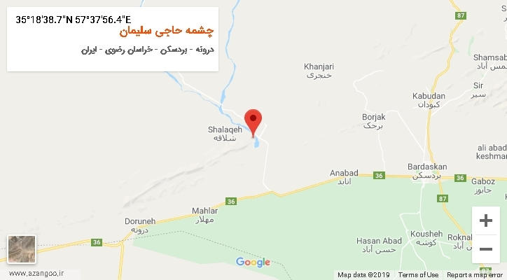 روستای چشمه حاجی سلیمان بر روی نقشه