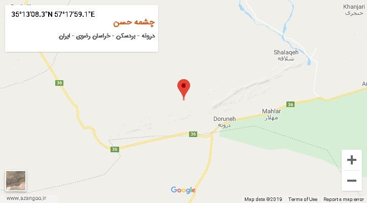 روستای چشمه حسن بر روی نقشه