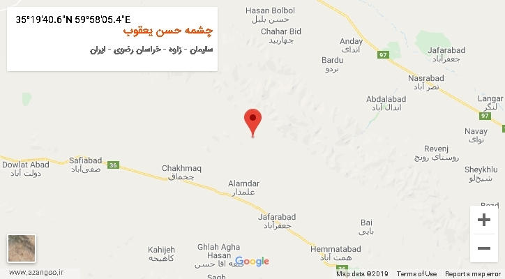 روستای چشمه حسن یعقوب بر روی نقشه